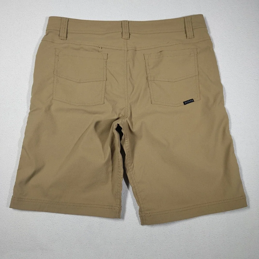 Prana Brion Shorts Mens 35x11 Tan Nylon Stretch Hiking Outdoor M3BN11117 - Picture 2 of 11